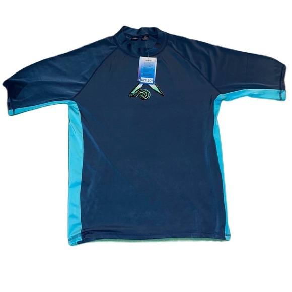 NWT Kanu Surf Rash guard Shirt Size XL Short Sleeve Swim Sun Protection - Picture 1 of 4